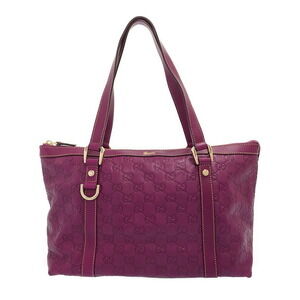 Gucci Guccissima Abbey Zip Tote embossed leather handbag Purple